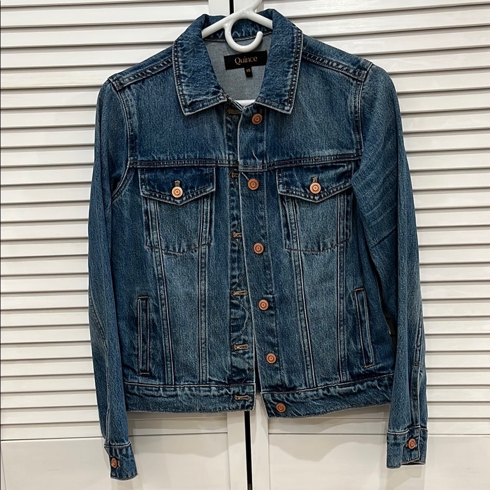 Quince Indigo Blue Cotton Denim Jacket